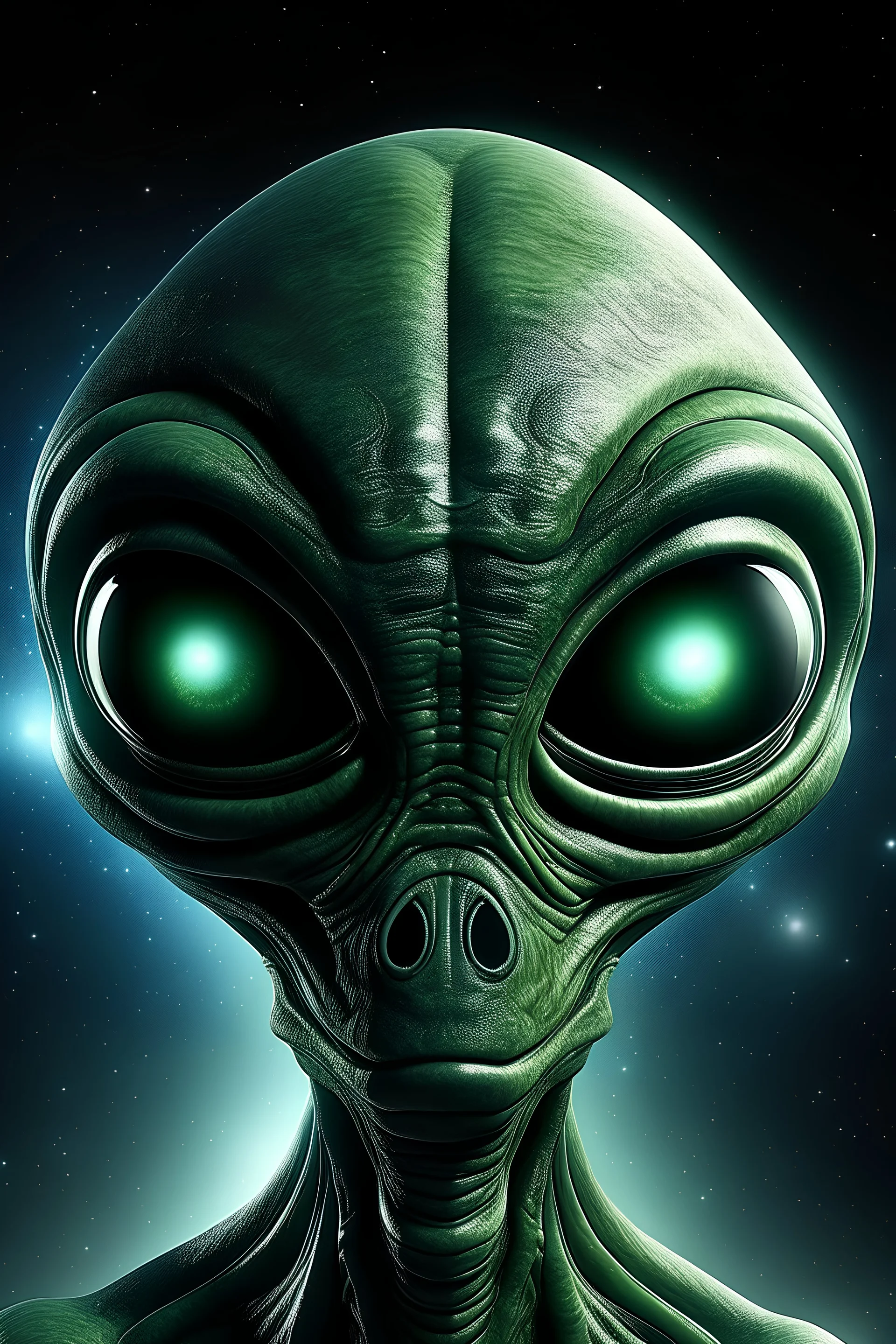 Front Face of Alien, Galaxy, Flying saucer