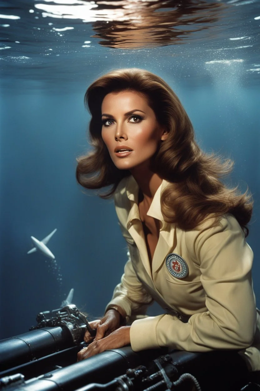 The scene unfolds with a sense of wonder and anticipation. The submarine, guided by skilled hands, delves deeper into the human body, venturing into uncharted territories. Raquel Welch's character epitomizes the courage and grace required to embark on such an extraordinary journey. Her every movement exudes confidence, as though she is in sync with the very pulse of life itself. In this fantastical setting, I find solace. The pressure of deadlines and the demands of an ever-hungry audience fade