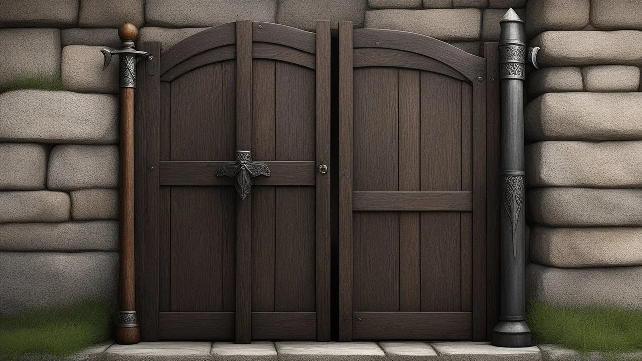 First, the wood. Dark wood, worn smooth by forgotten hands. The shafts, the grips, the bowed backs of resting bows. Wood that creaks softly in the draft of a half-closed door. Then the iron. A rack against a stone wall, crowded but orderly enough: a longsword with a plain crossguard a broadsword nicked along the edge two daggers, twin and unfriendly a misericorde, thin and patient a heavy war axe, wide-bladed and blunt with use a hand axe for closer arguments three spears, straight and quiet a p