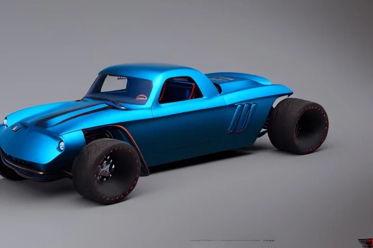 radical themed foose blue 4 door hot rod corvette truck