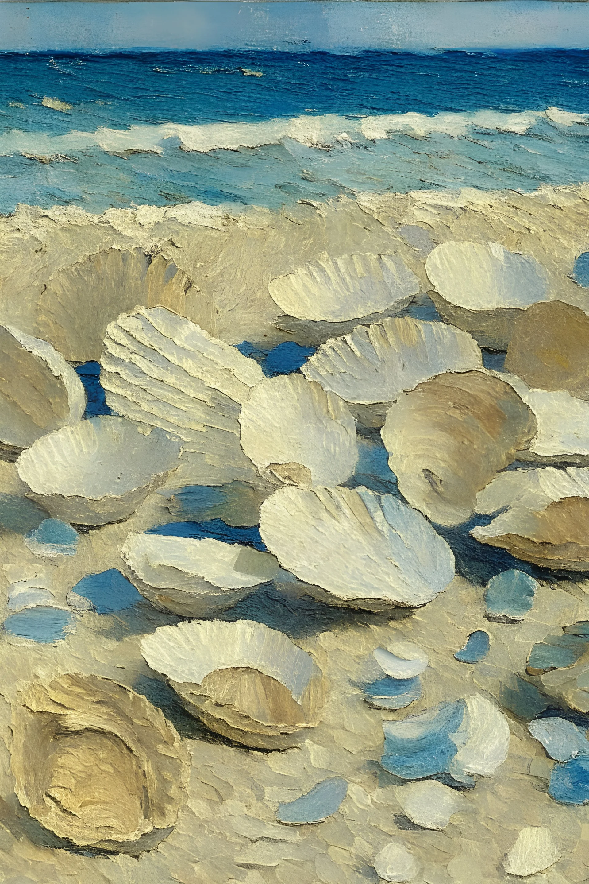 Coastal beach seashells by Van Gogh
