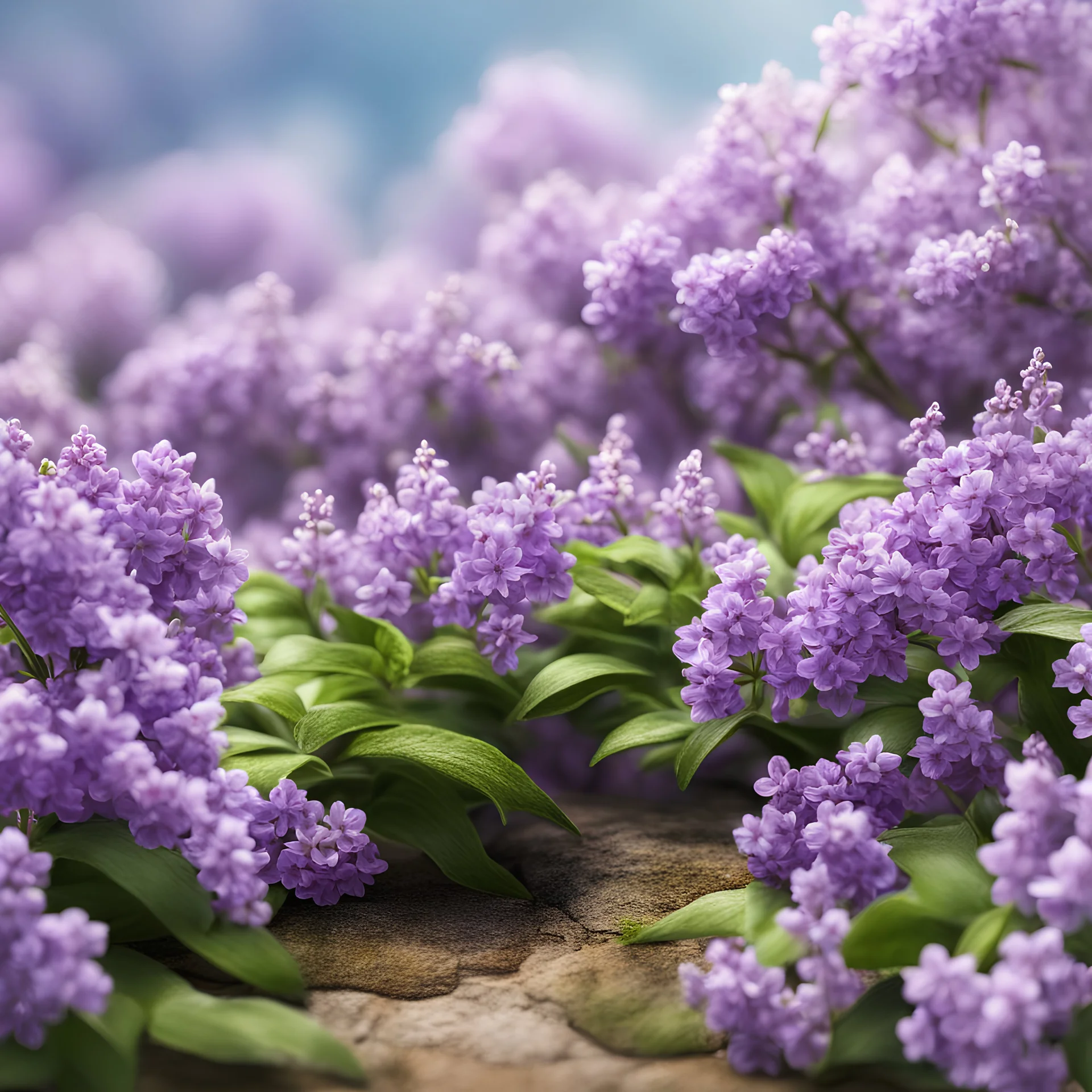 digital art, happy, commemorative, lilac spring miniature