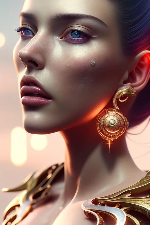 photo of a gorgeous female in the style of stefan kostic, realistic, half body shot, sharp focus, 8 k high definition, insanely detailed, intricate, elegant, art by stanley lau and artgerm, extreme bokeh foliage