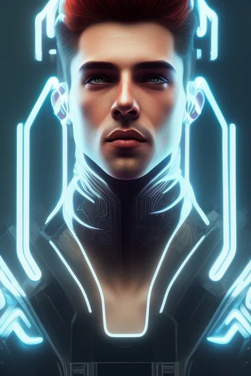 cyberpunk, head, men, portrai, tron