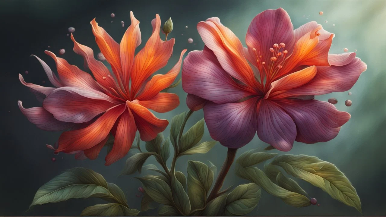 botanical illustration, ultra realistic, artstation: award-winning: professional portrait: atmospheric: commanding: fantastical: clarity: 16k: ultra quality: striking: brilliance: stunning colors: masterfully crafted.