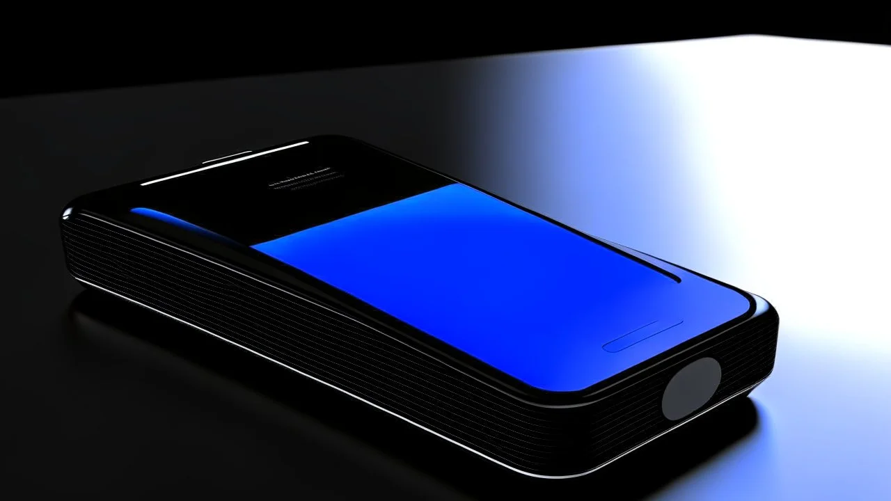 a 3d pc-mouse coming out of a realistic iphone 14 screen, left side perspective