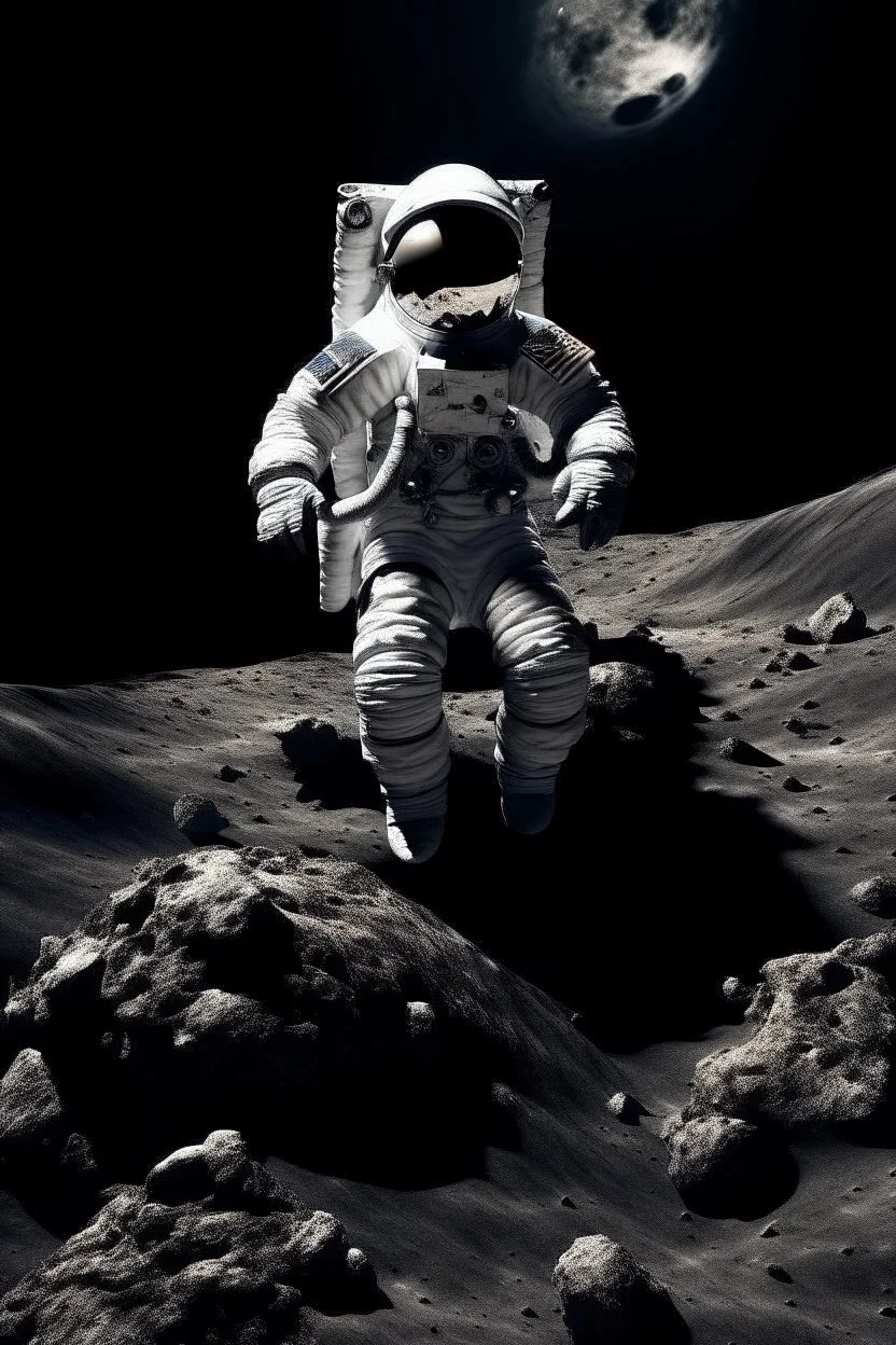 Crucified astronaut on moom