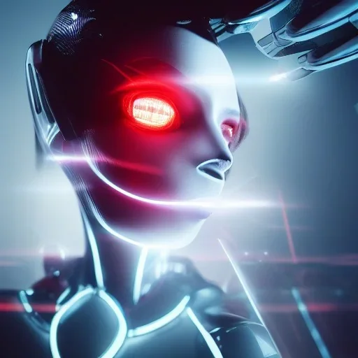 double exposure, robot woman, high quality, cinematic lighting, hyper realistic, volumetric, 8k