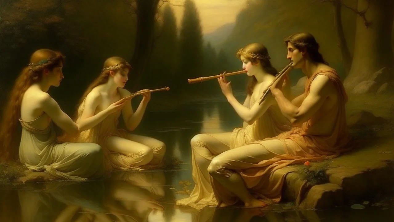 Love demands songs and my flute does not give in to love, but the day is already fleeing and the afternoon brings twilight again. You, Daphnis, take the flock from here