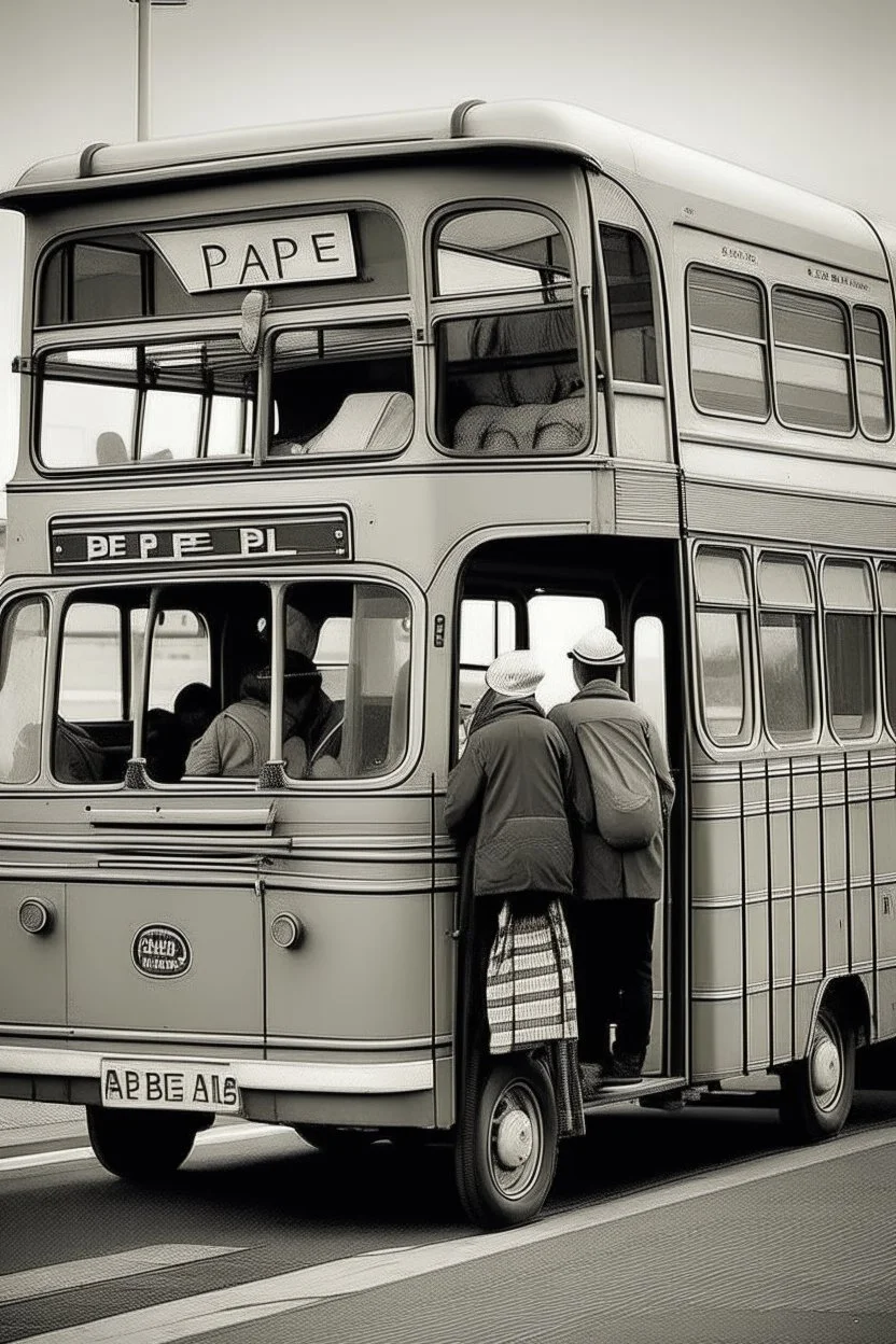 2 decaple people a bus