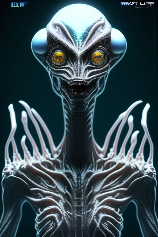 full bodied Poltergeist alien, 8k, finely detailed, photo realistic.