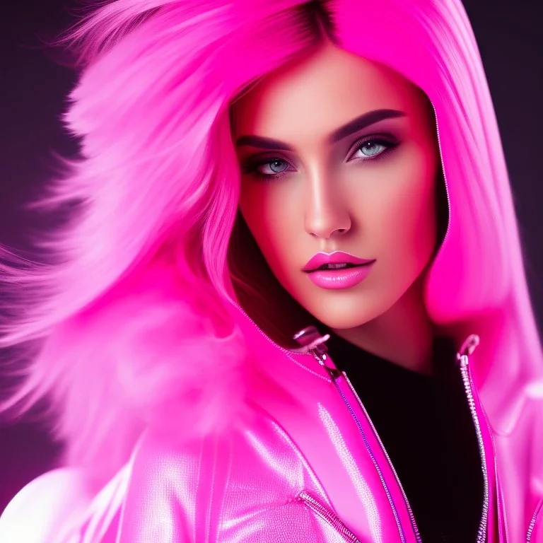 cyberpink, head, woman, portrai, tron