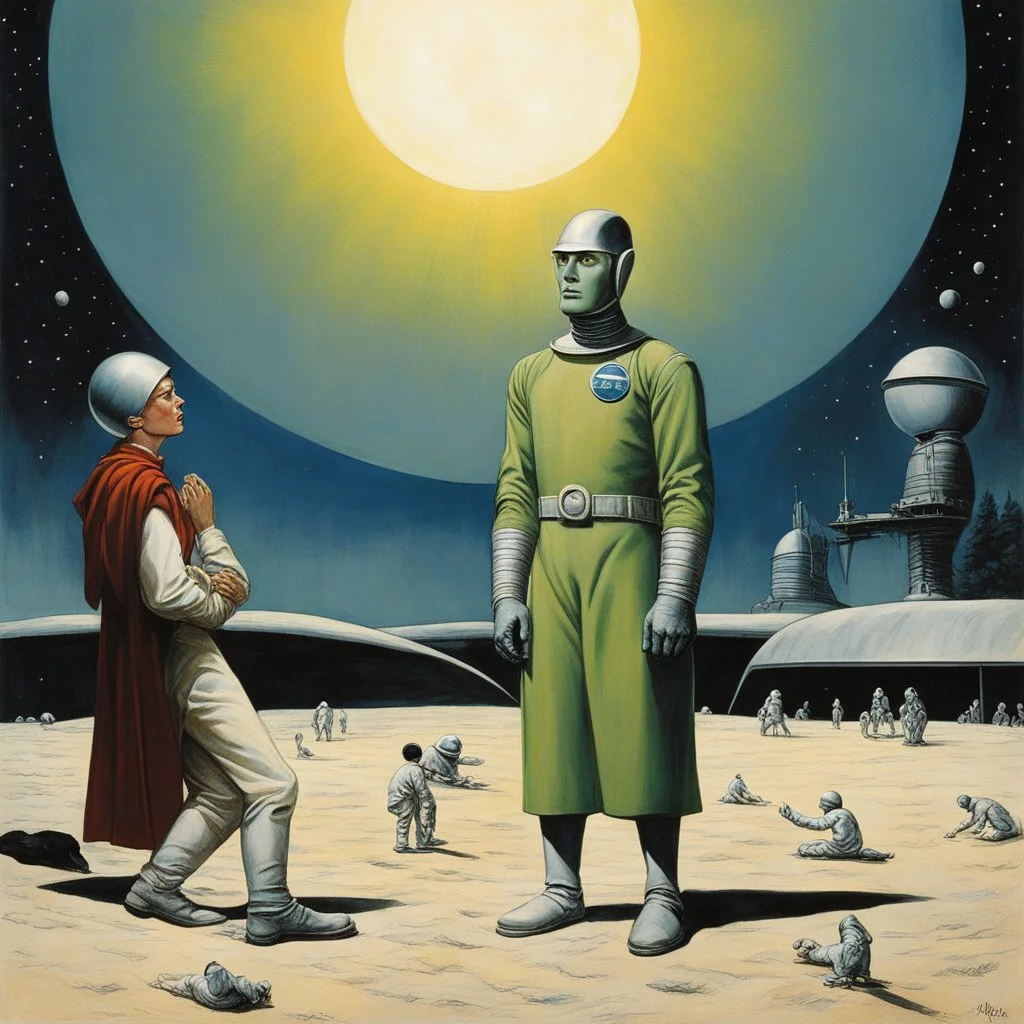 [art by Norman Rockwell] Klaatu (The Day the Earth Stood Still)