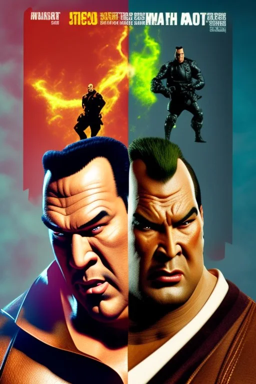 action movie poster starring shrek and steven seagal