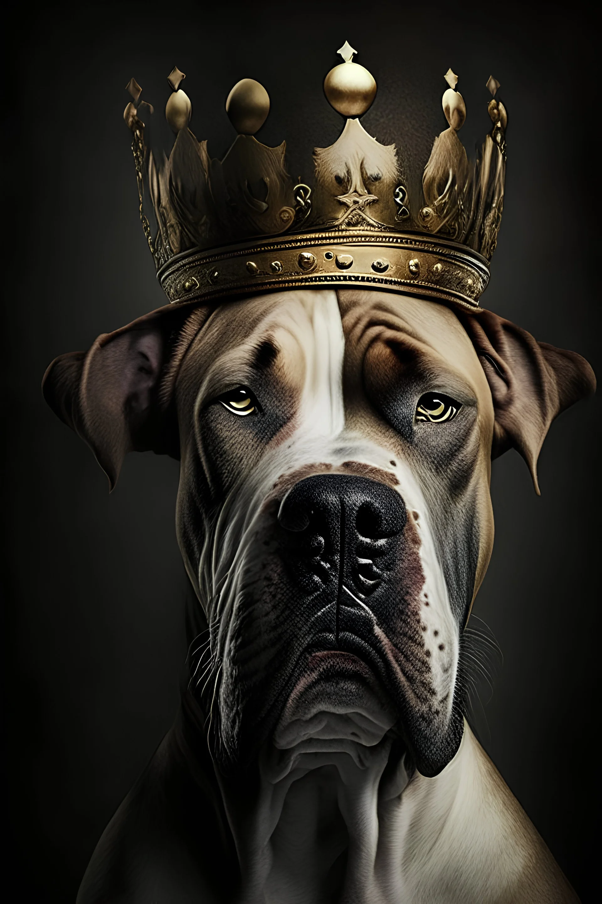 king with dog face