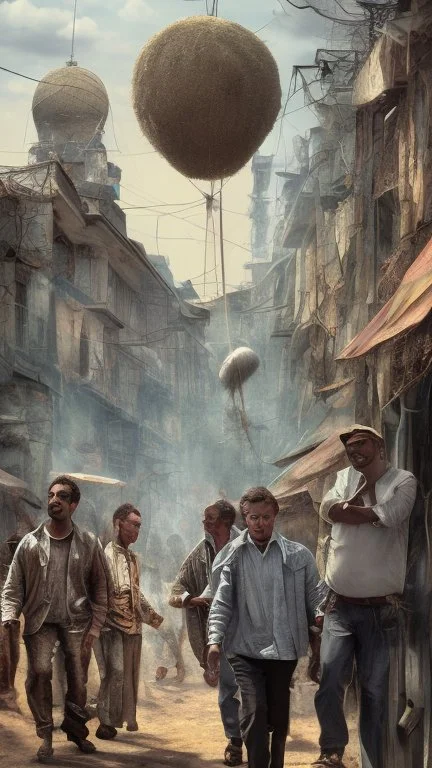 World famous people, poor people, in a Brazilian city, a movie scene, a realistic picture hdr 8k