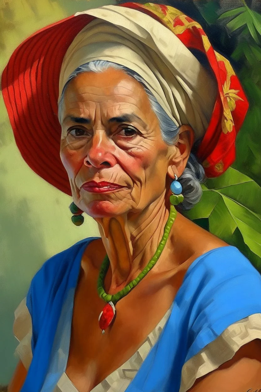 cuban woman painting