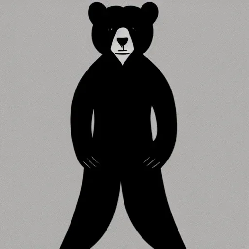 Ours, habillé comme un ninja, Portrait, très détaillé, très réaliste, sage, calme, mysterieux.