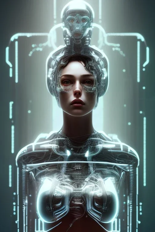 cyberpunk, glass body, women, portrai, open mouth, perfect skin, tron, cyborg , perfekt, real, dream, hr giger