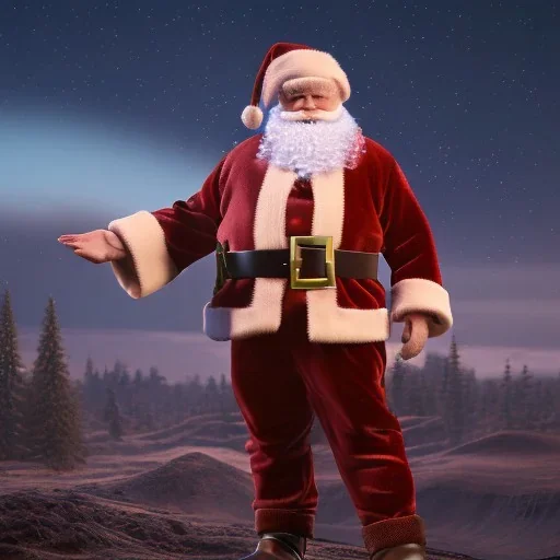 santa claus in the cropland