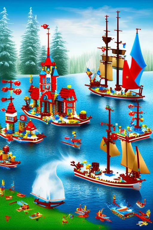 kids lake lego world