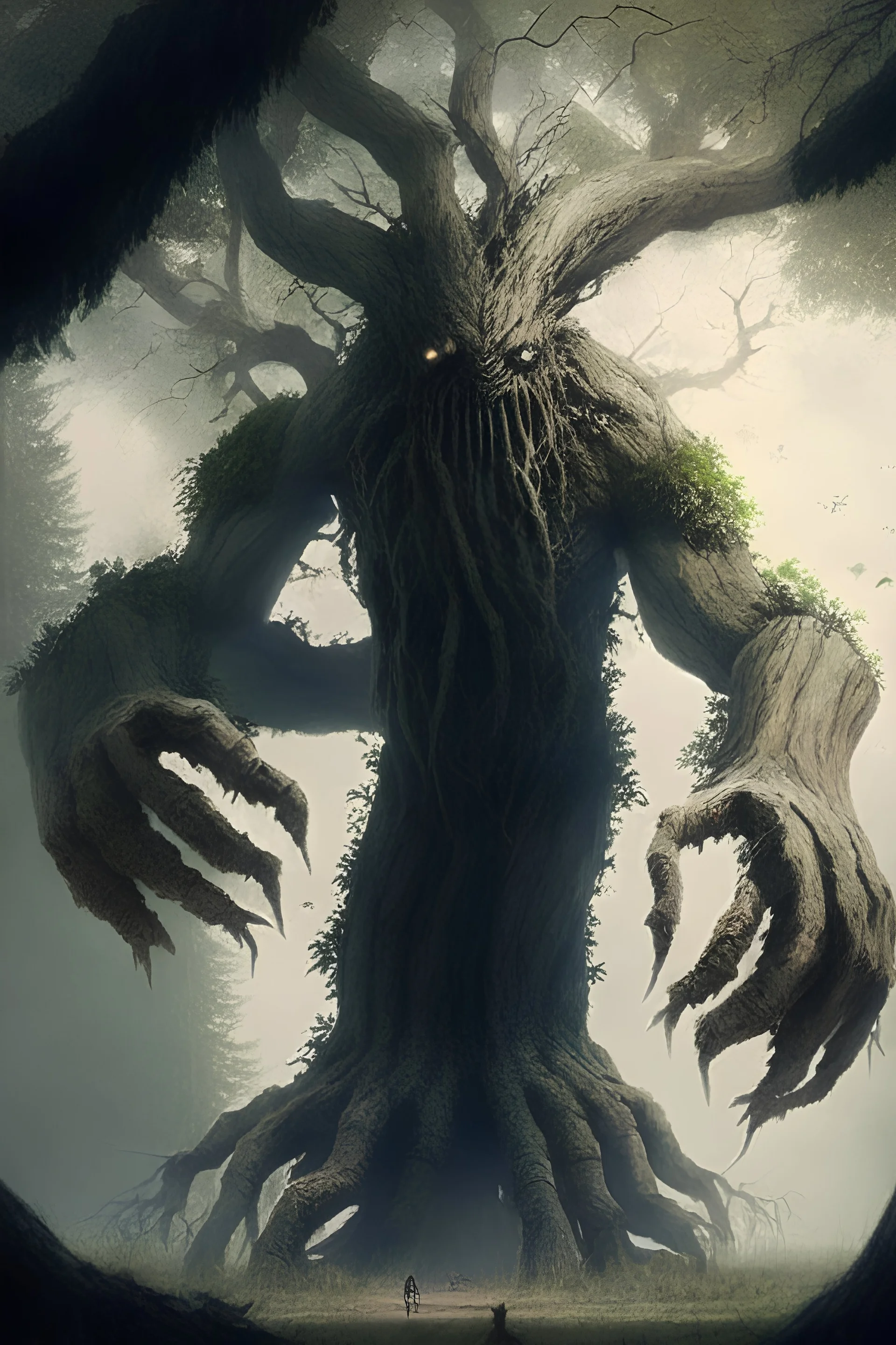 Very big tree beast with long hands