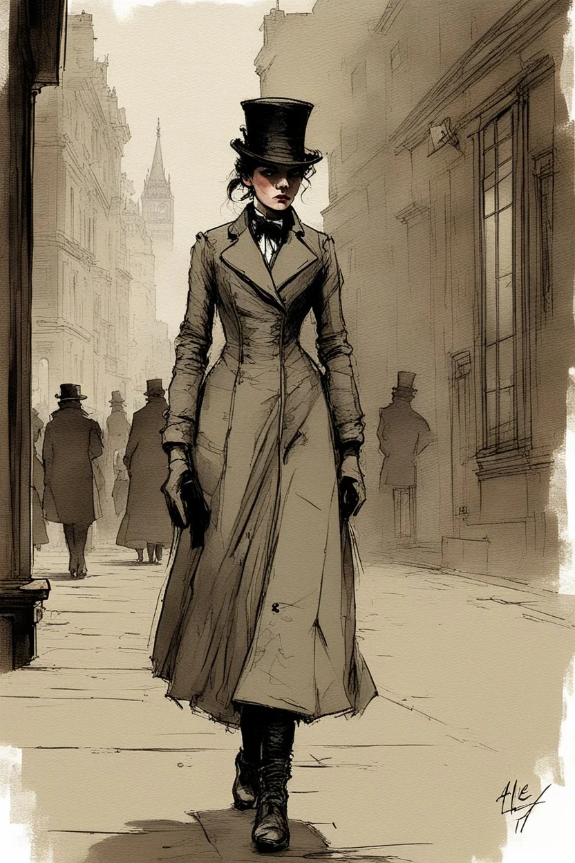 A Female Time Traveler In Victorian London, ; by Alex Maleev