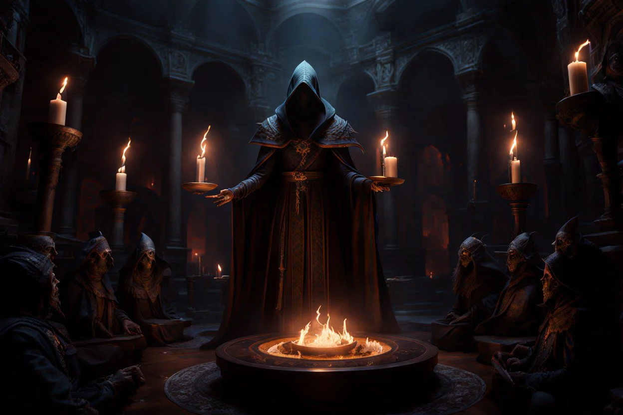 a mind flayer performing a ritual of dark magic in Sofia Hagia . Zombie Minions. fantasy concept art, exquisite realism, a masterpiece, dynamic lighting, hyper detailed, intricately detailed, deep color, Unreal Engine, volumetric lighting , Epic cinematic brilliant stunning intricate meticulously detailed dramatic atmospheric maximal,