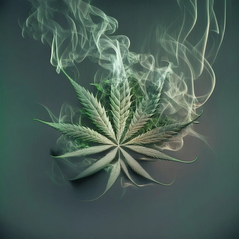 generate a smokey weed wallpaper with asymetrical random placement