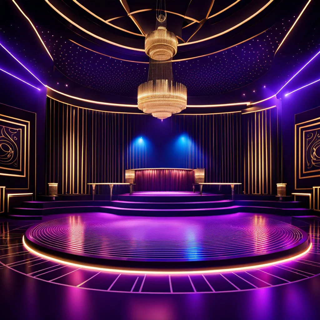 a luxury night club dance stage