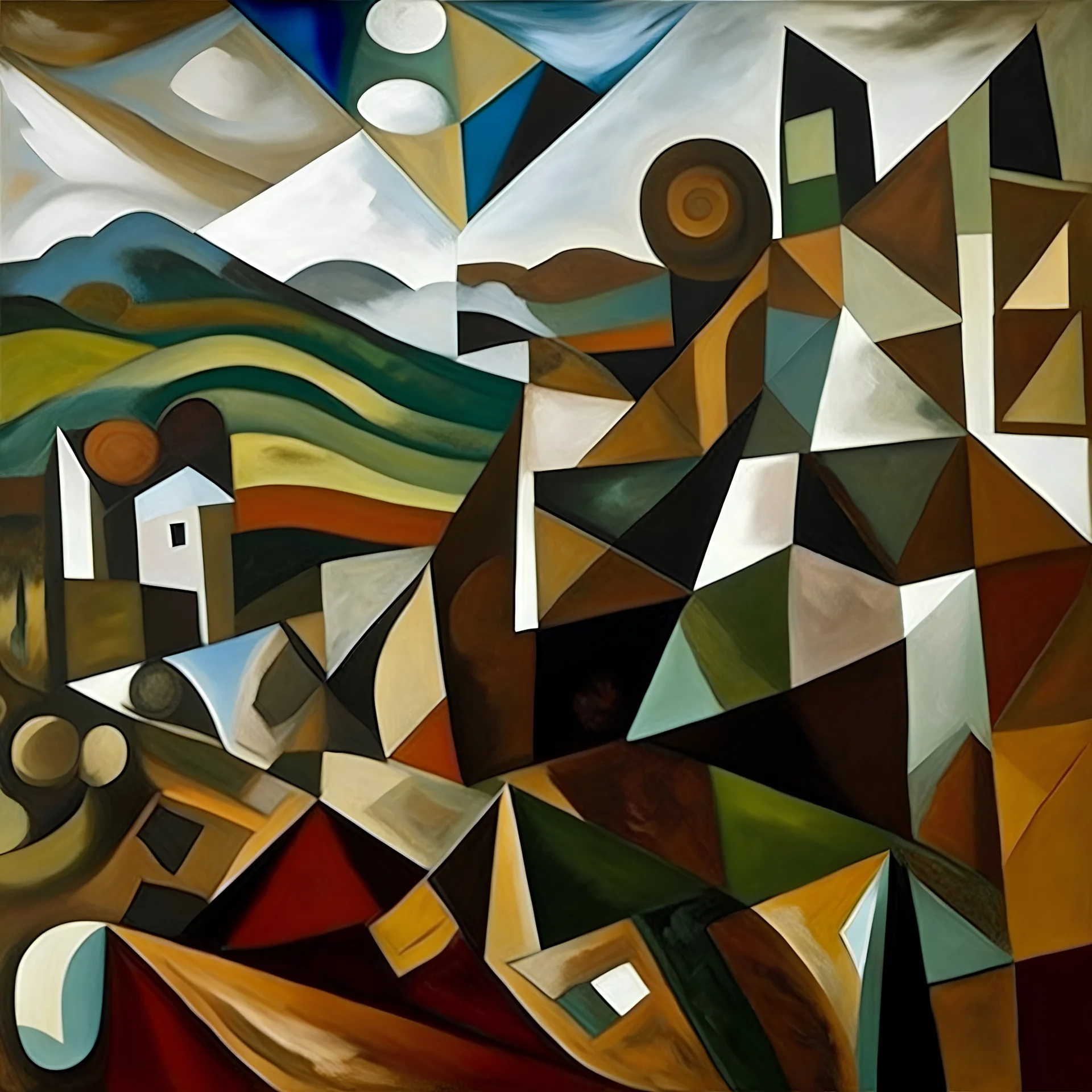 picasso landscape more browns cubism