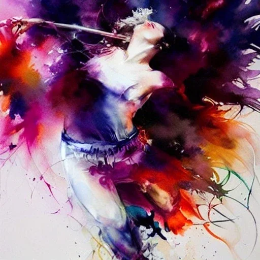 fire, flames, woman dancing, watercolor illustration by <agnes cecile> <Yoji Shinkawa>, natural tones, ornate and intricate detail , soft smooth lighting, soft pastel colors,