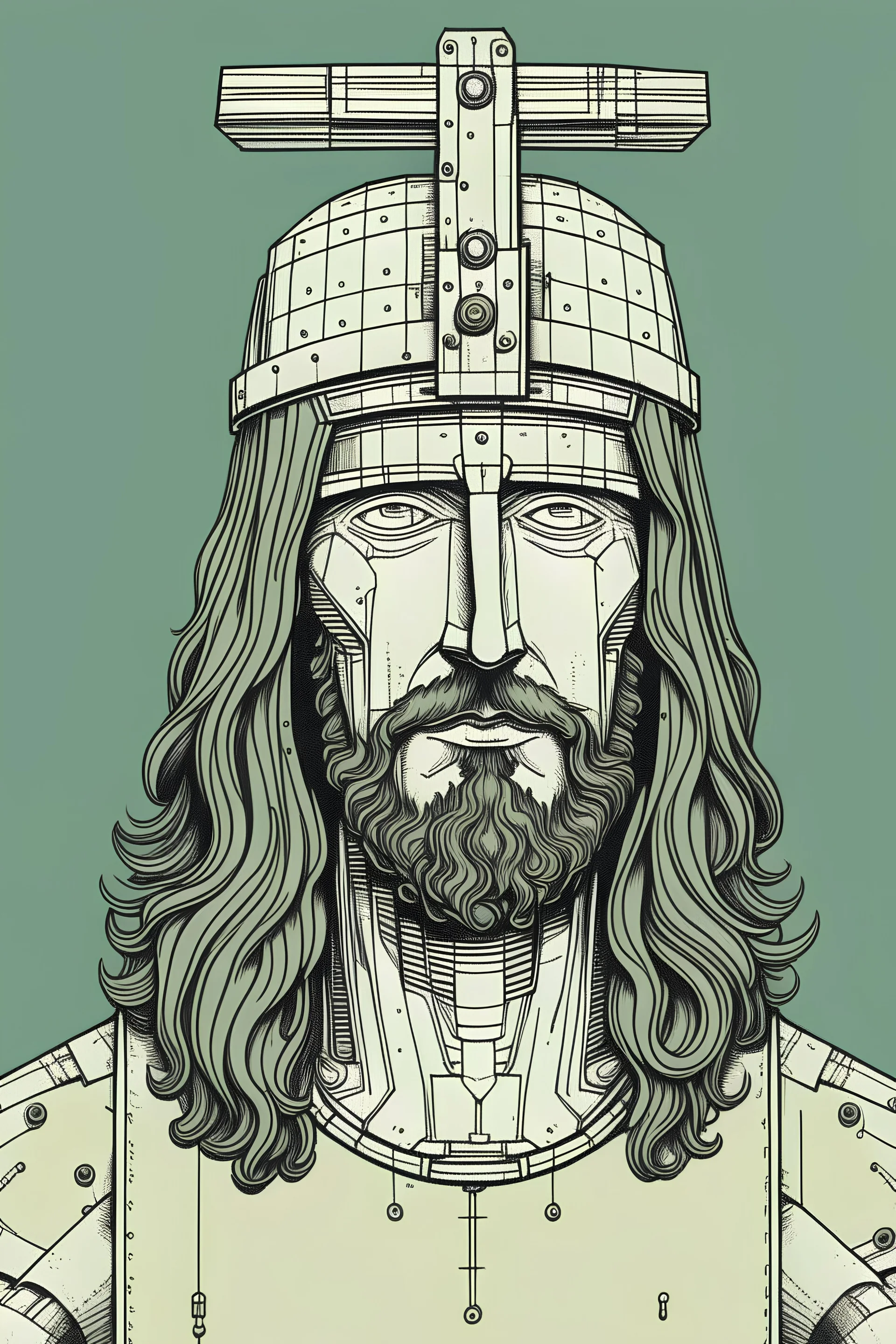 jesus witha robot head