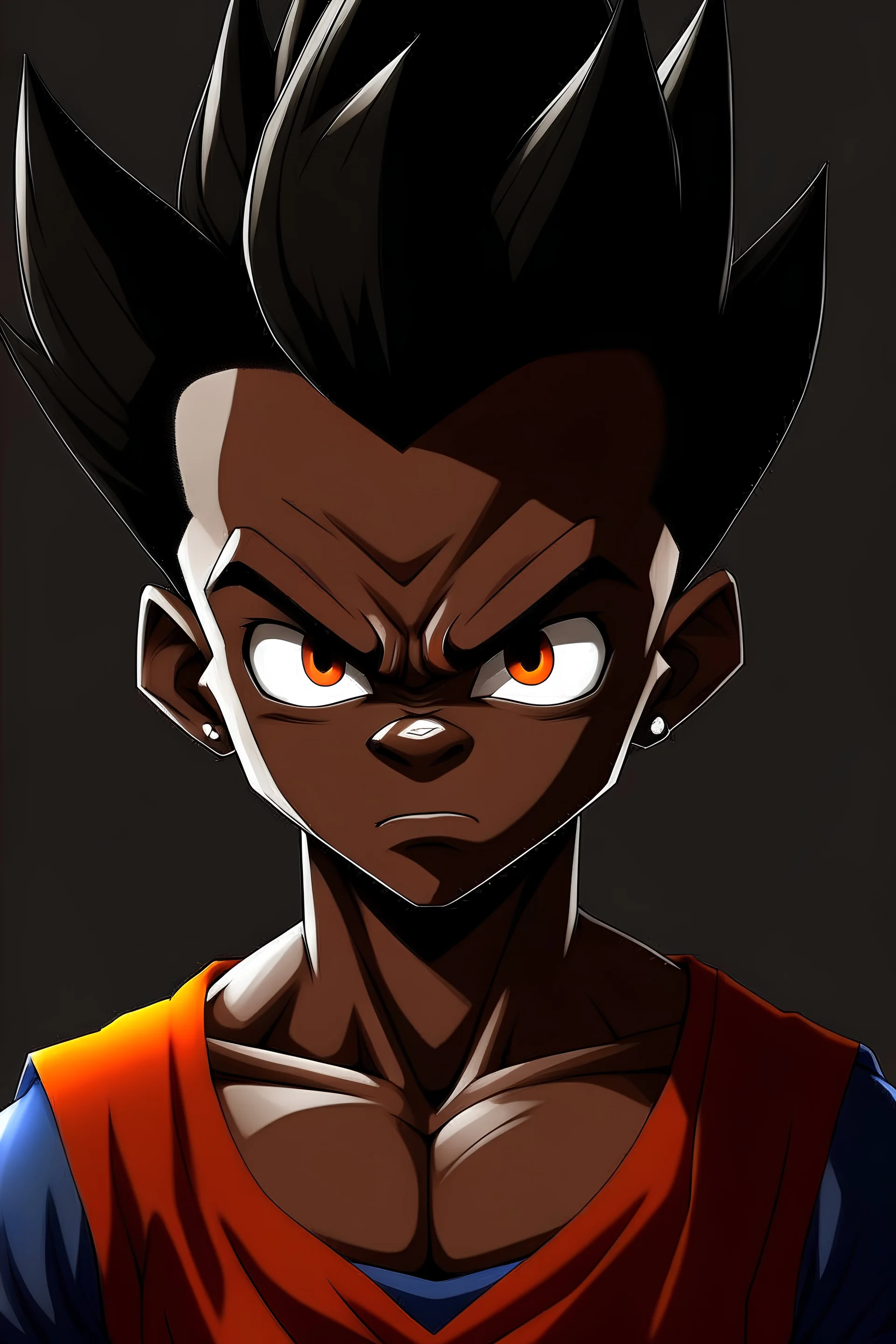 black skin kid super sayajin gohan