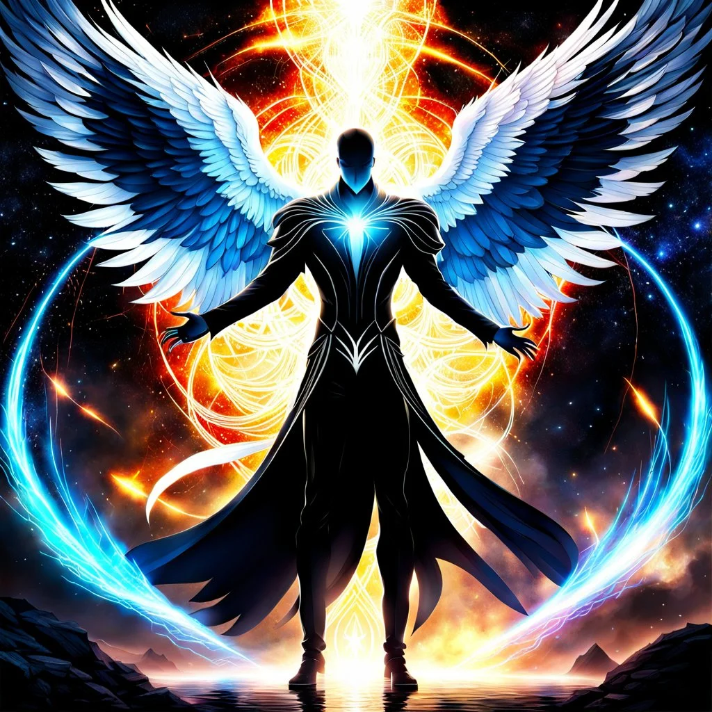 Gorgeous digital artwork. To merge Slender Man with Angel. Very strong and agile with his wings, the Cosmic Feng stands his ground. Chicken in the Chaos God Realm