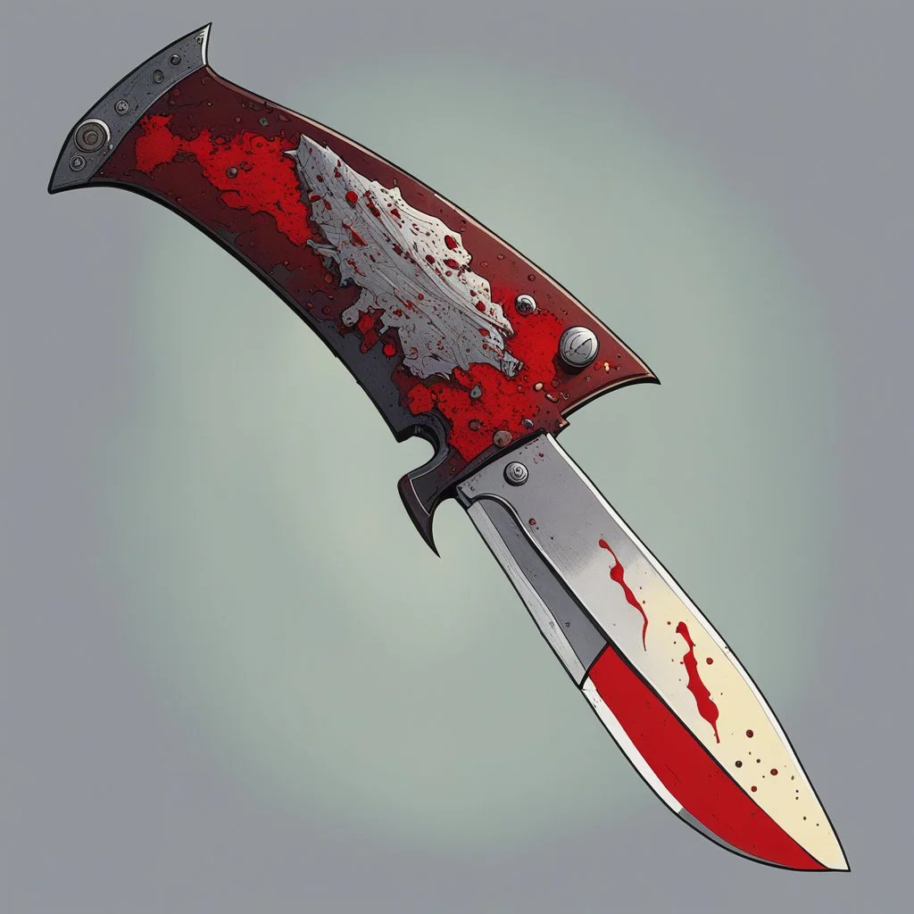 [art by Moebius] the name of this knife is "zombie killer", it is a nice bloody blade, well balanced in the hand. It destroyed a lot of zombies' brains