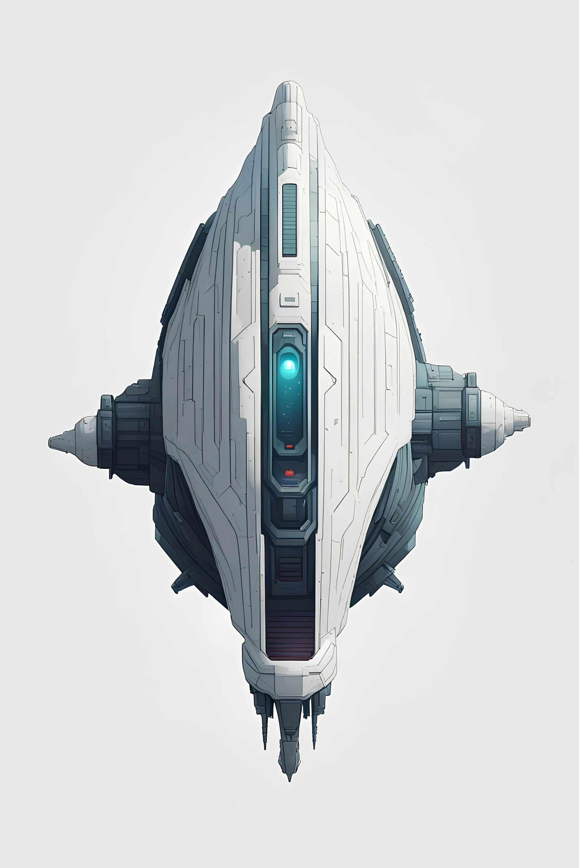 a minimalist ALIEN spaceship for a top down view, 2D, asset shooter, video game , pixel art, white background