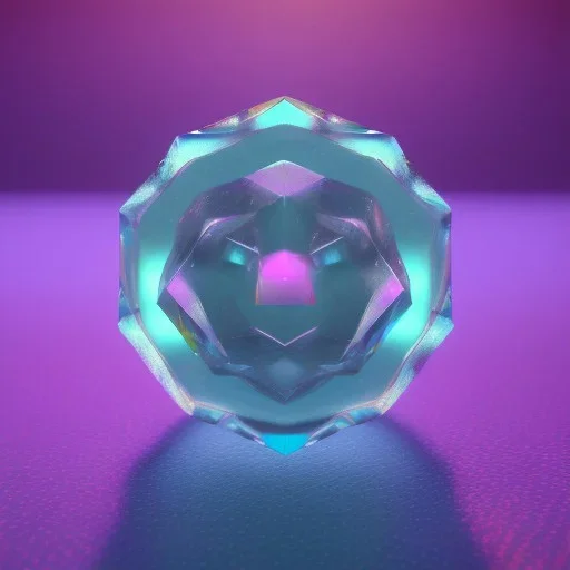 transparent multicolor crystal rose realistic, unreal engine 5