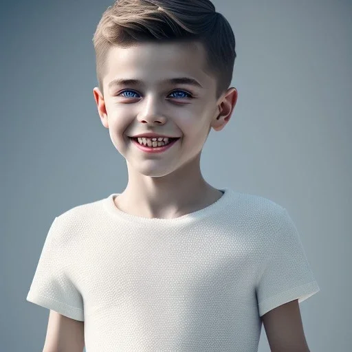 beautiful smooth realistic, Russian male boy, 6 y/o boy, white background, extremely sharp detail, finely tuned detail, ultra high definition, 8k, unreal engine 5, ultra sharp focus, smile teeth, happy