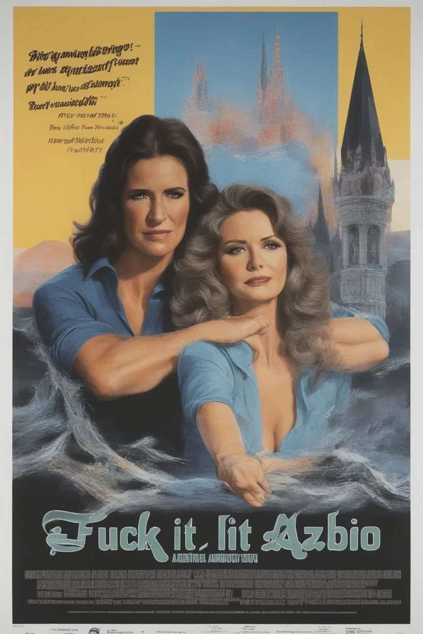 Movie poster - text "Fuck It!" - Lynda Carter and Fabio Lanzoni, Don't Trust Anybody