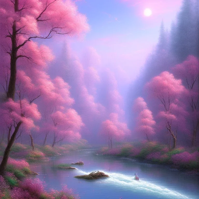 Pink river