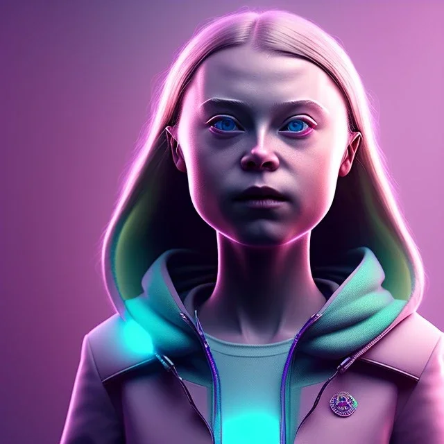 Greta Thunberg of a crystalised queen, atmospheric, realistic, unreal engine, cinematic lighting, octane render, transoarent, pink turquoise light