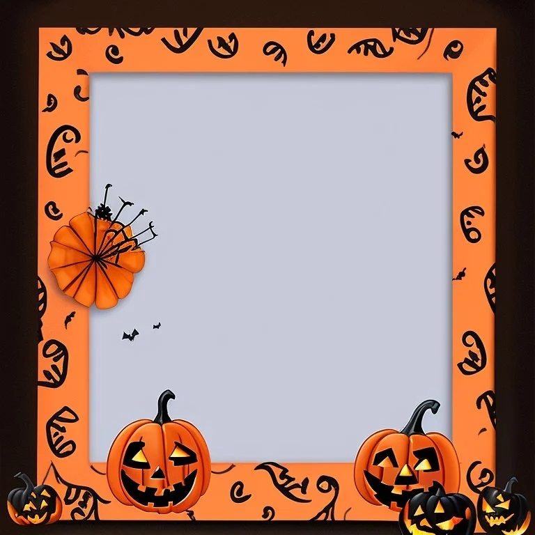 A Halloween picture frame for the Halloween school with a light background to remove