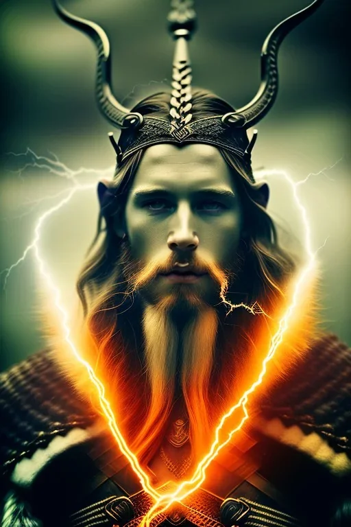 portrait photography of an ethereal beautiful god, Fire theme art, Dark moody lightning night atmosphere, Portrait of a Viking man by Michelangelo, 8K, close-up face, anatomically perfect face, big oak tree roots, ignore NSFW