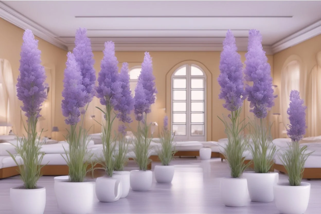 Concept of a lavender flower in a tourist hotel