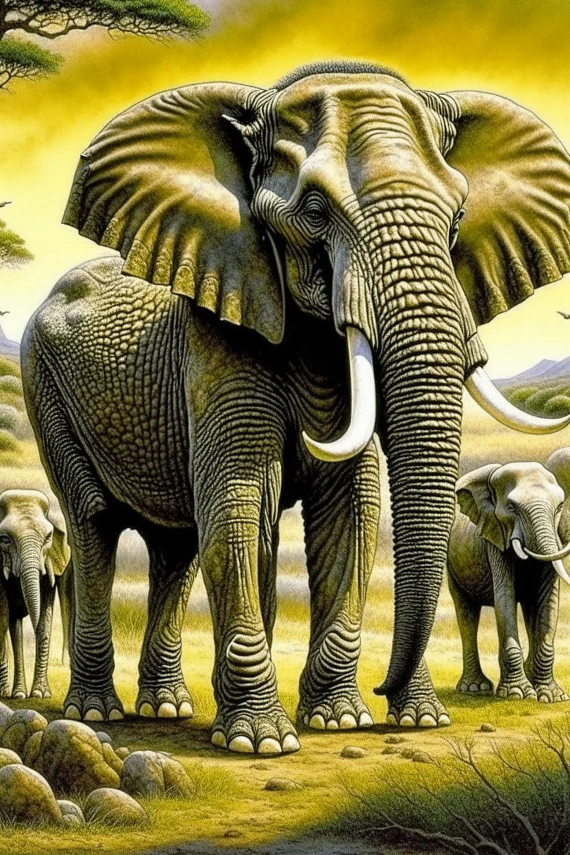 Elephant led all animals to higher ground, using her large body as a shiled