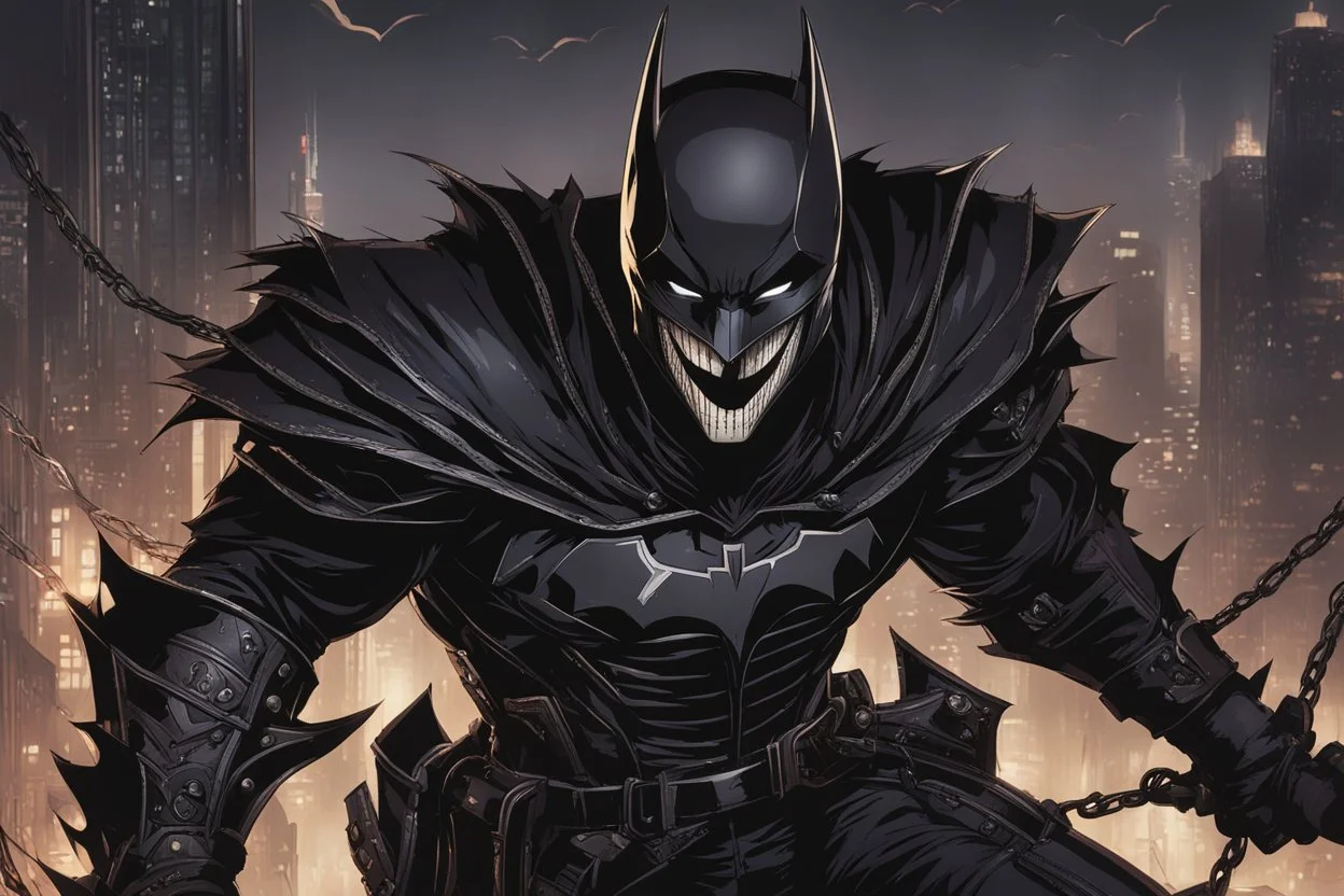The batman who laughs in 8k solo leveling shadow artstyle, darkness them, full body, apocalypse, cover eyes, intricate details, highly detailed, high details, detailed portrait, masterpiece,ultra detailed, ultra quality