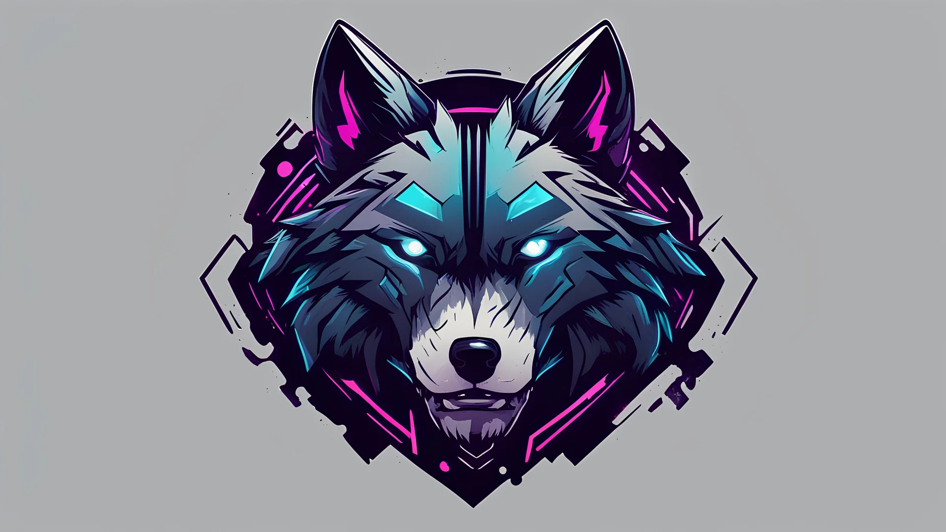 cyberpunk wolf logo