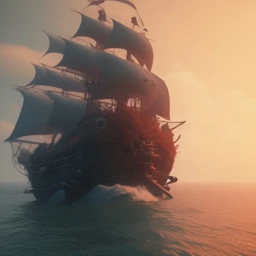 Pirate unreal engine 5, octane render, ultra realistic, 3d, cinematic, cinema 4d, face focus