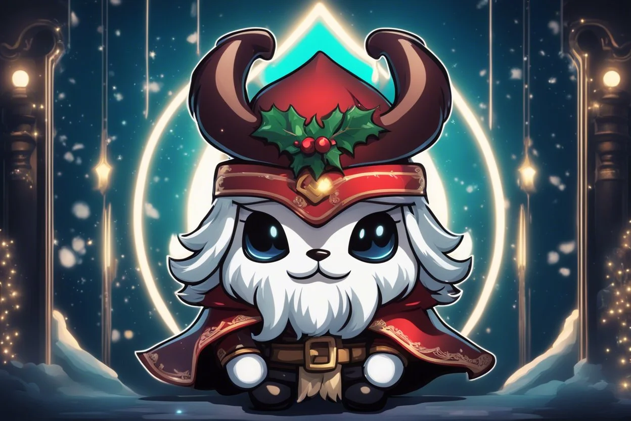 sticker Chibi santa-claus in 8k solo leveling shadow artstyle, in the style of fairy academia, hollow knight them, close picture, neon lights, intricate details, highly detailed, high details, detailed portrait, masterpiece,ultra detailed, ultra quality